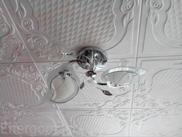 Монтаж люстры на потолок из каситонов